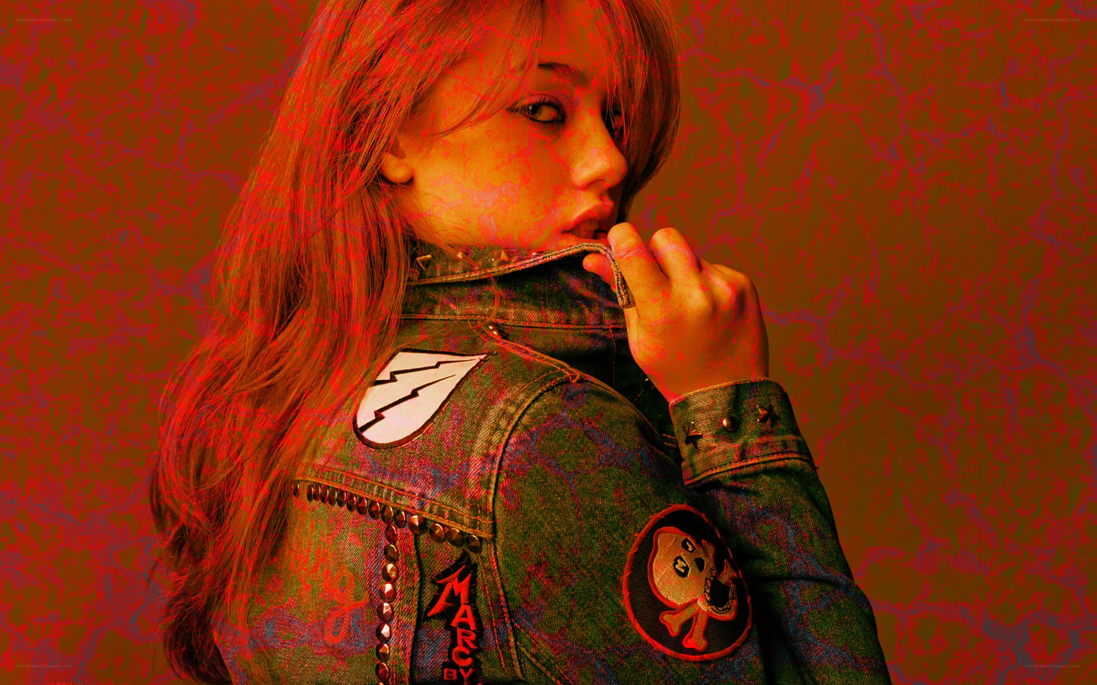 woman in denim jacket