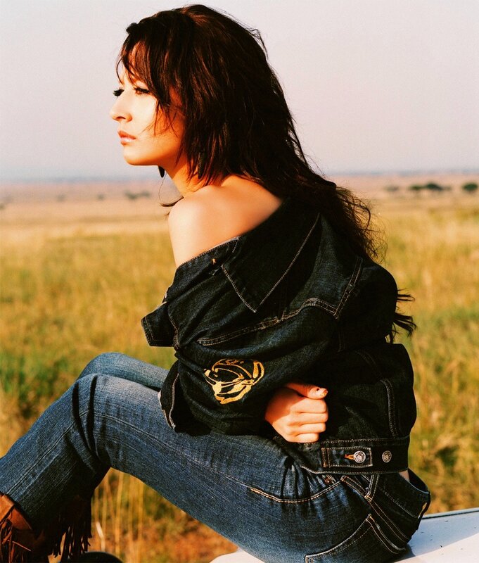 woman in denim jacket