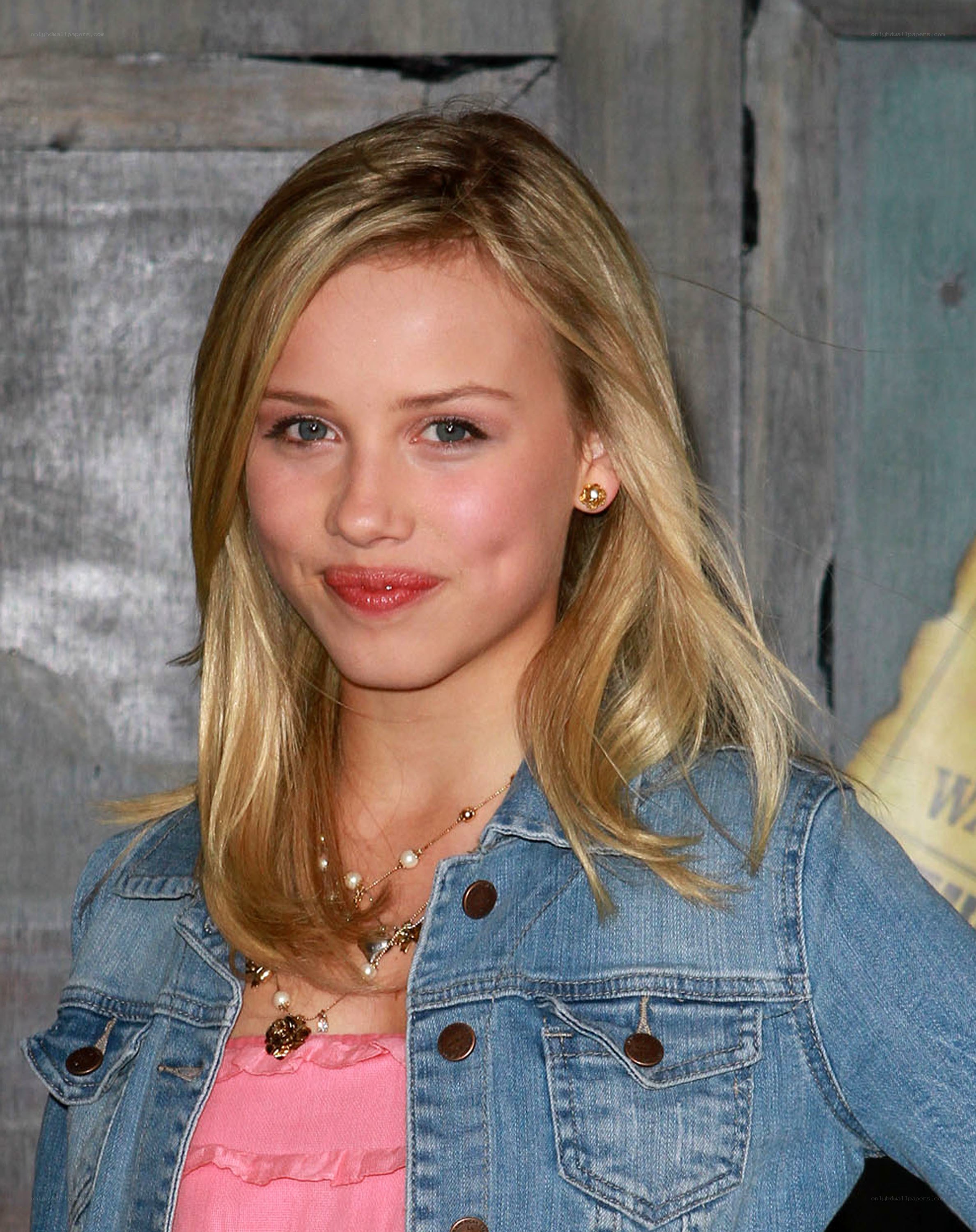 woman in denim jacket