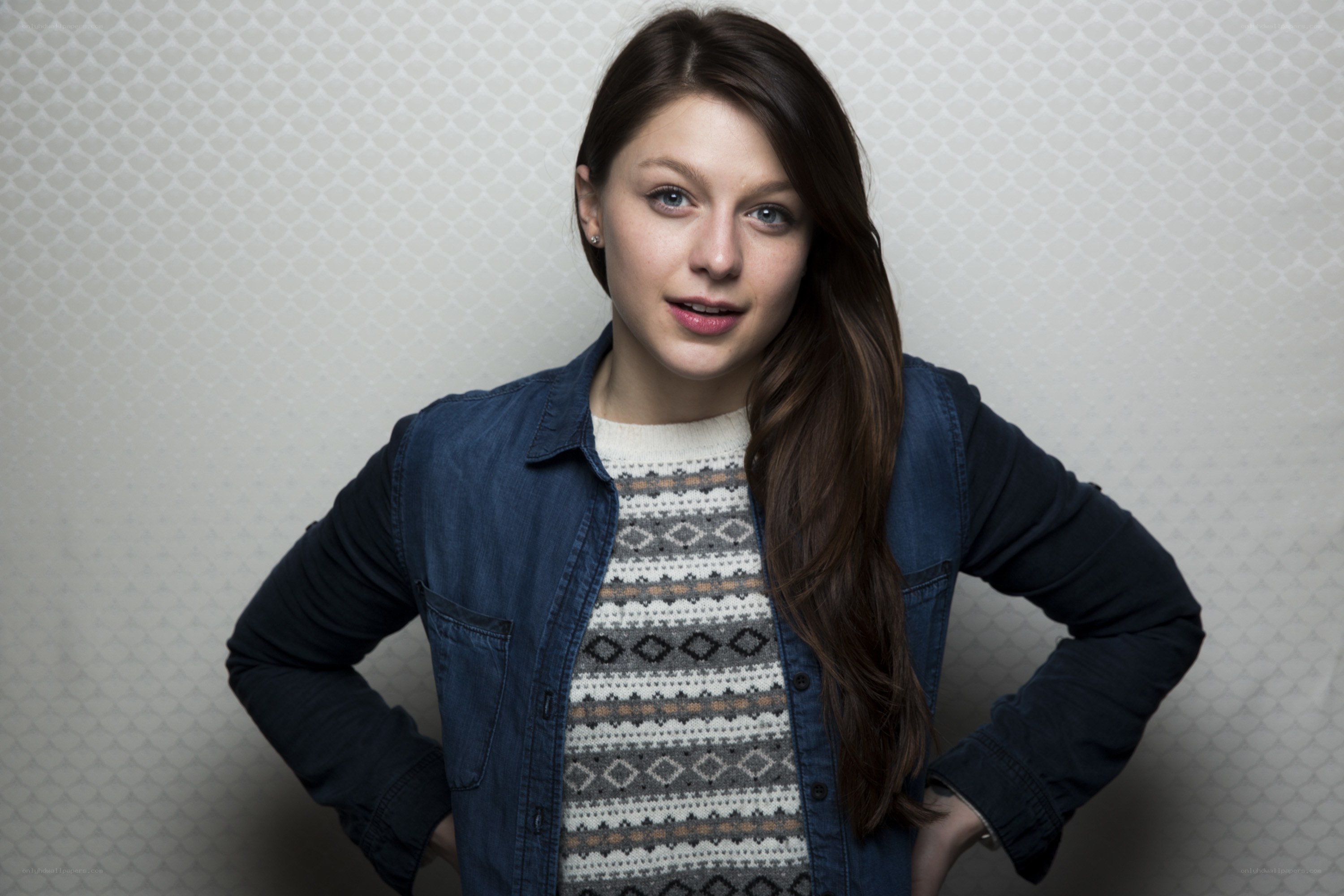 woman in denim jacket