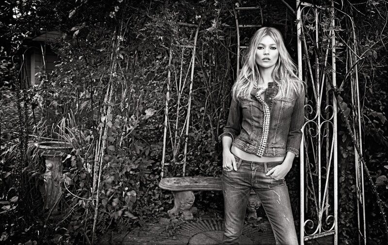 woman in denim jacket