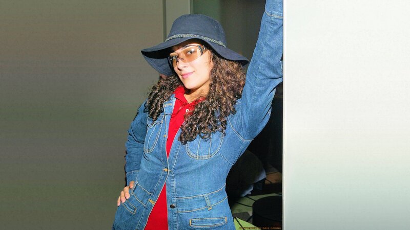 Woman in Denim Jacket — Blue, Casual, Photograph