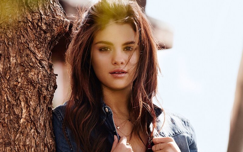 Woman in Denim Jacket — Brown
