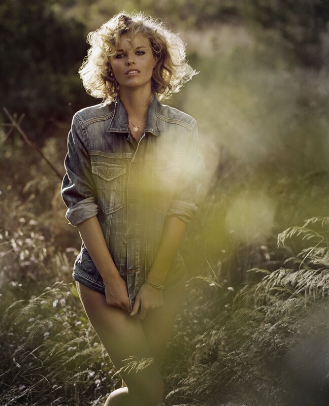 Woman in Denim Jacket — Green, Dramatic, Afternoon