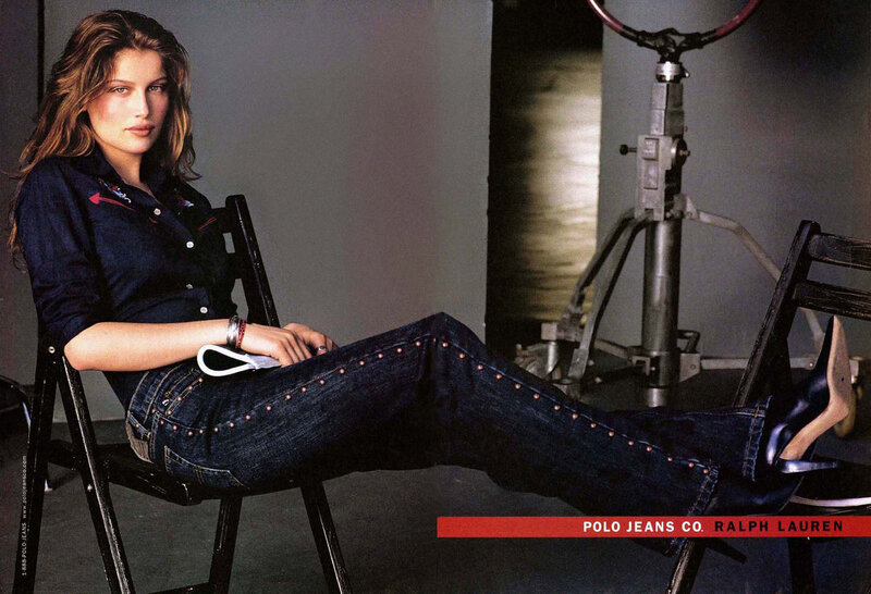 Woman in denim jeans