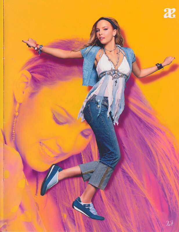 woman in denim outfit