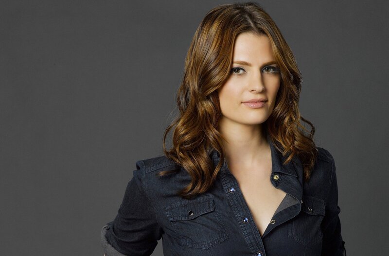 woman in denim shirt