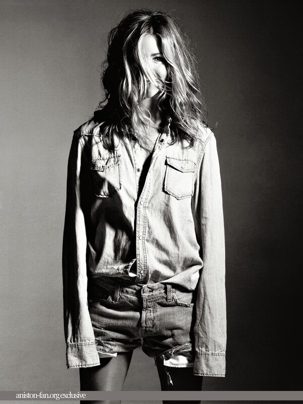 woman in denim shirt