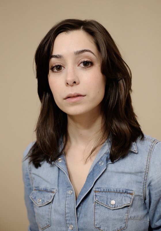 woman in denim shirt