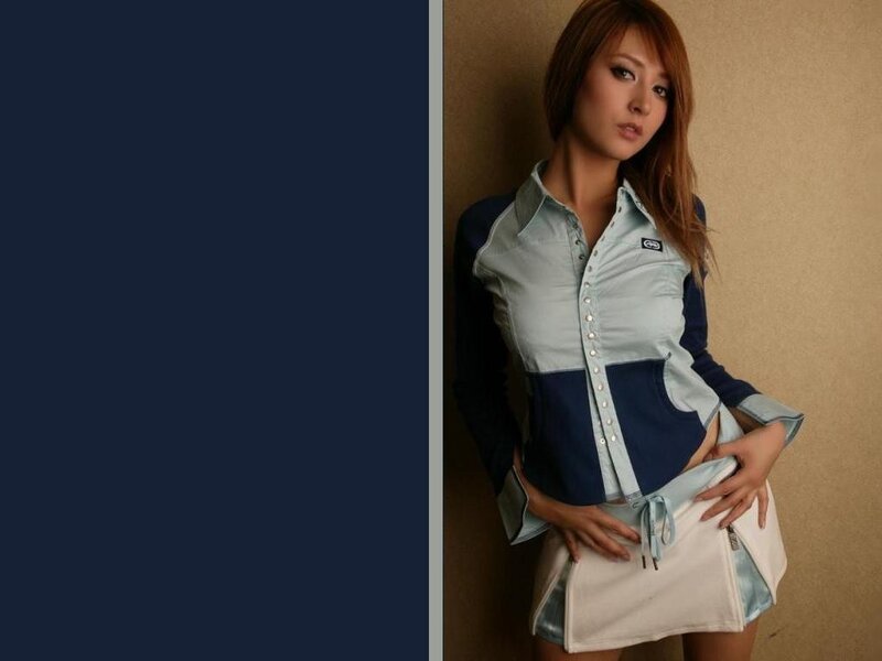 woman in denim shirt and skirt