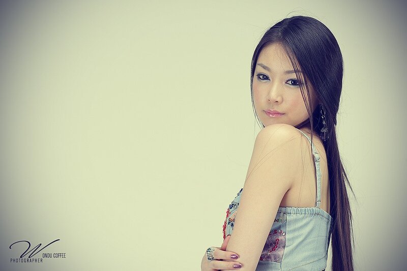woman in denim top