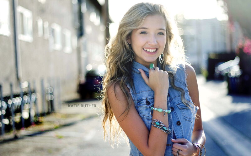 Woman in Denim Vest — Blue, Bright