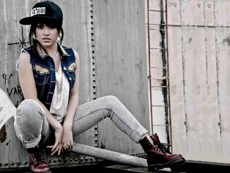 Woman in Denim Vest — Gray