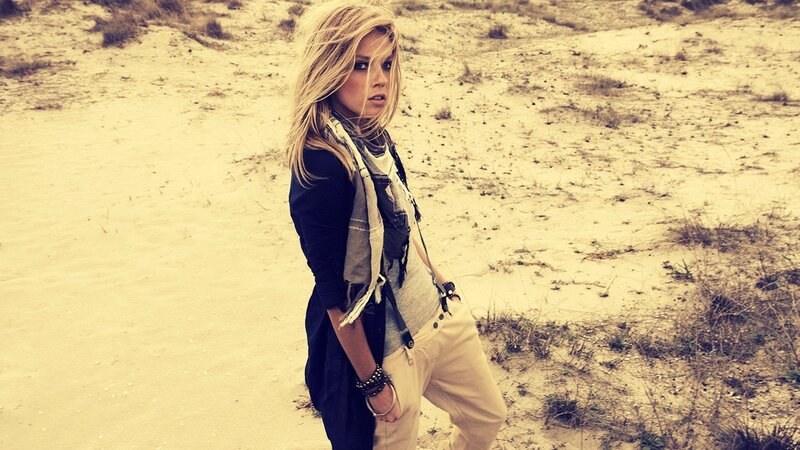 Woman in Desert — Beige, Dramatic, Photograph
