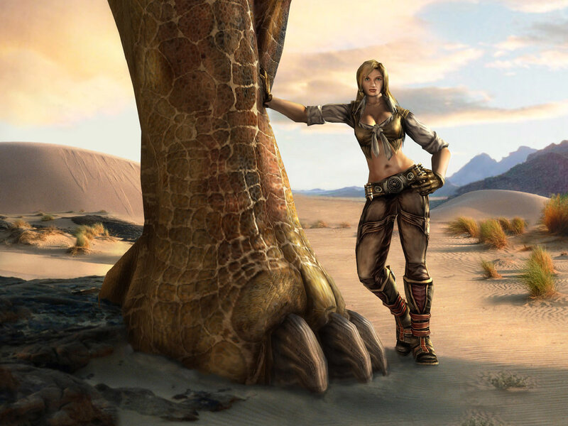 Woman in Desert — Brown, Desolate
