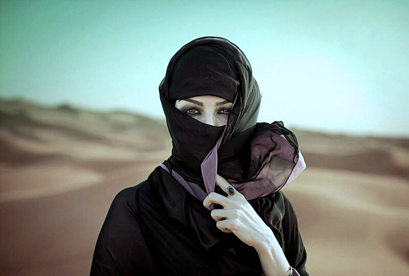 Woman in Desert Hijab