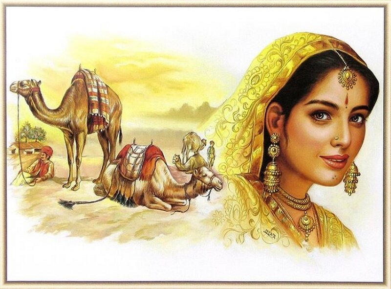 woman in desert landscape