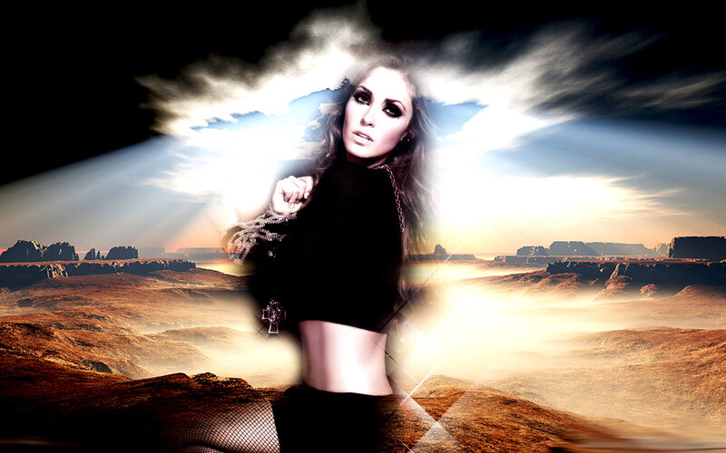 woman in desert landscape