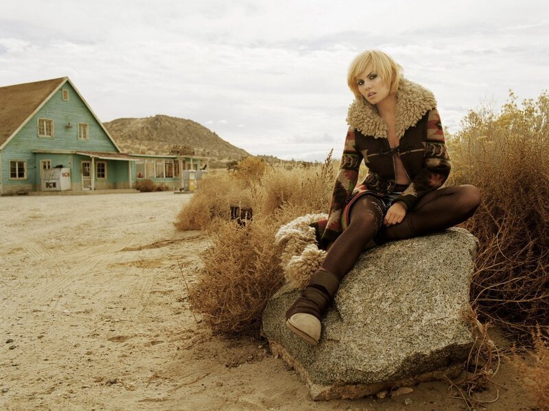 woman in desert landscape