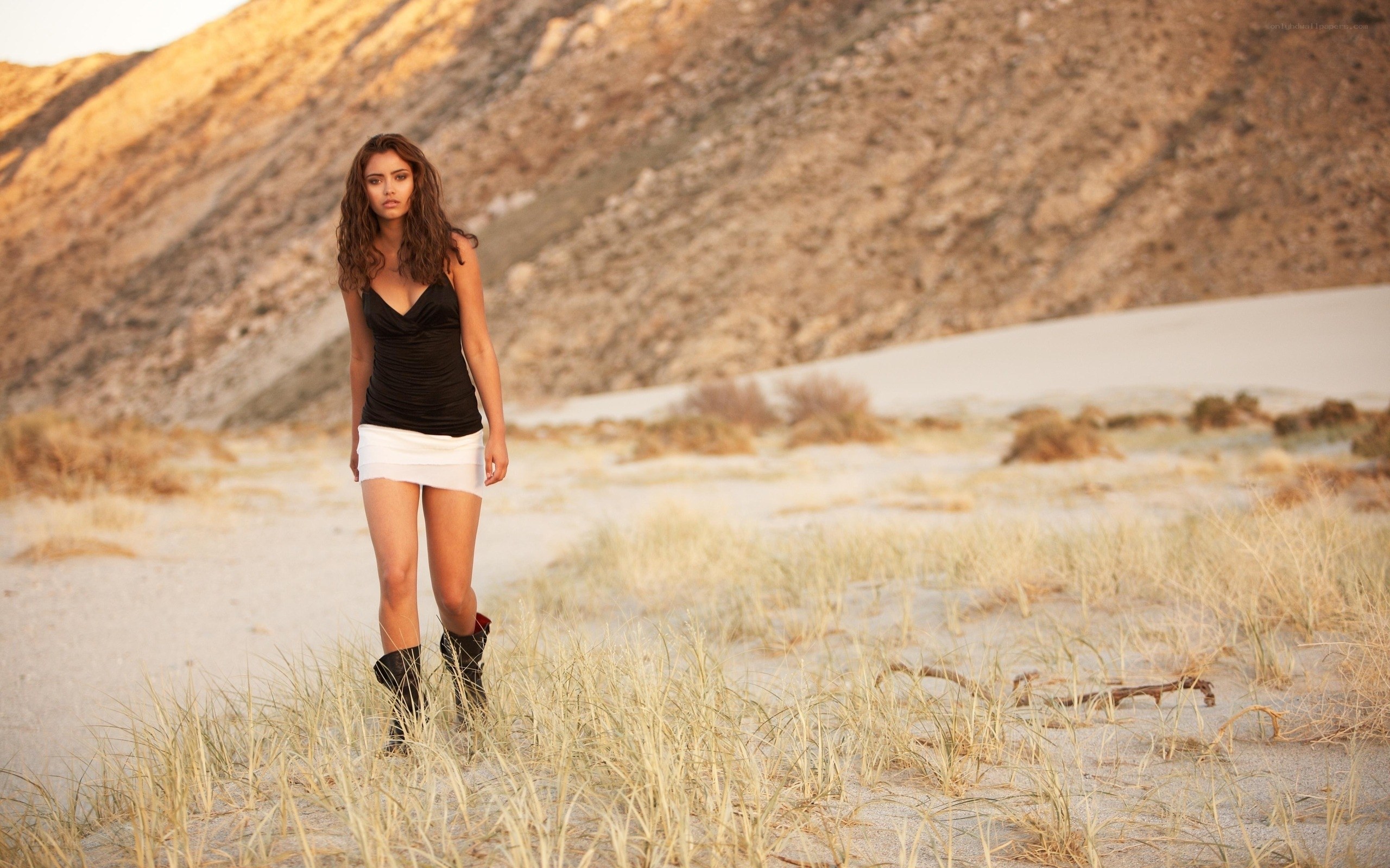 woman in desert landscape