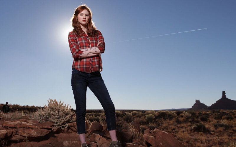 woman in desert landscape