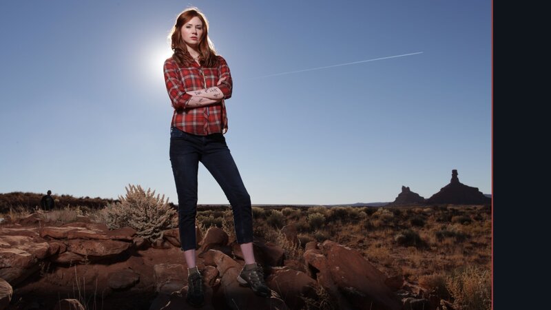 woman in desert landscape
