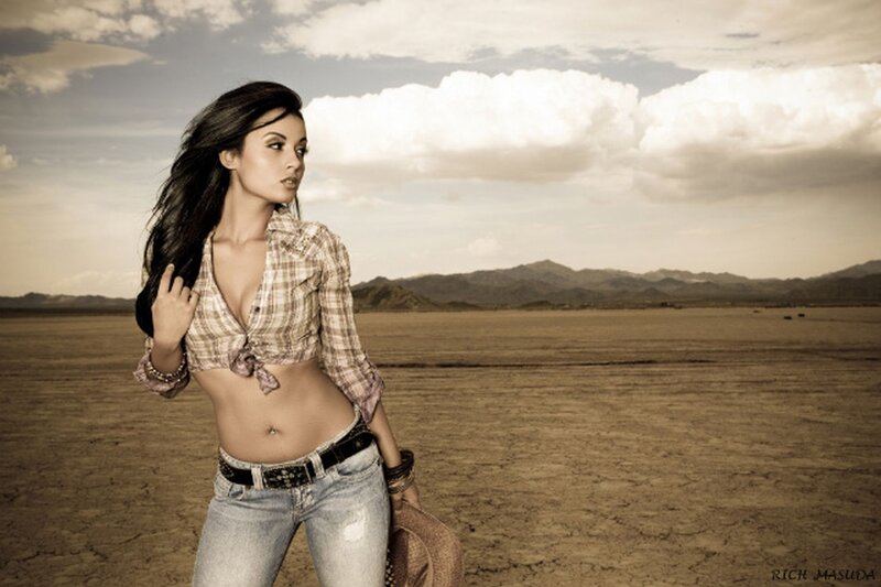 woman in desert landscape