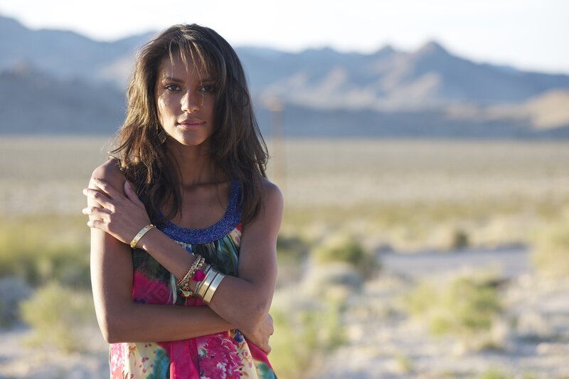woman in desert landscape