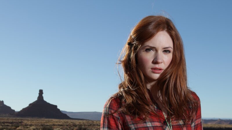 woman in desert landscape