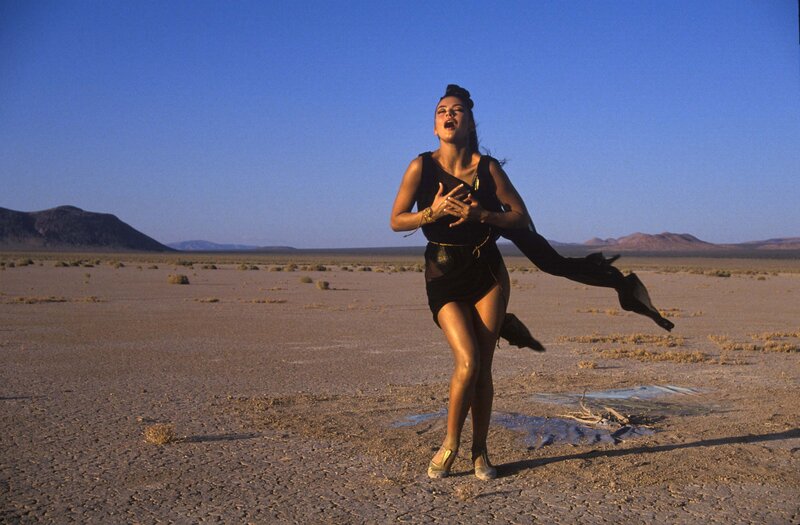woman in desert landscape