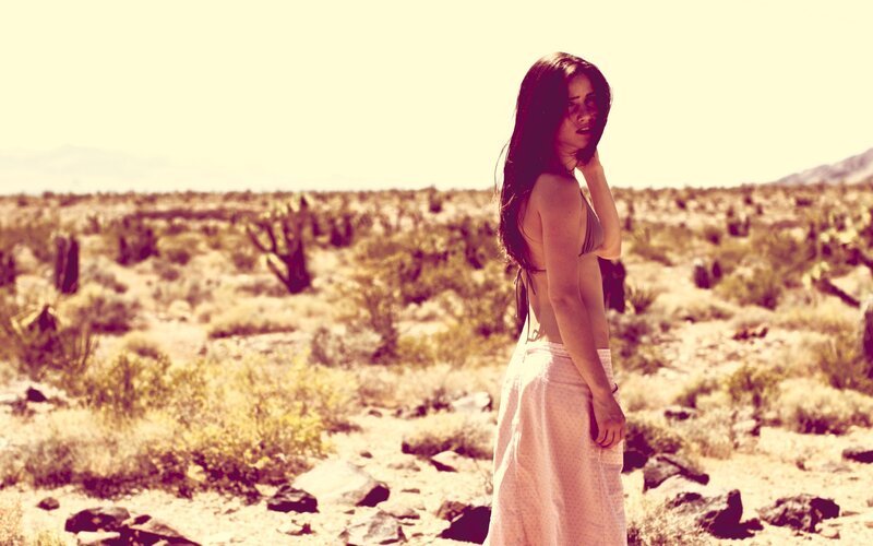 woman in desert landscape