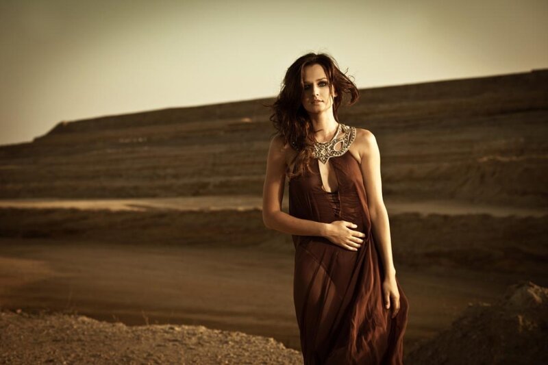 woman in desert landscape
