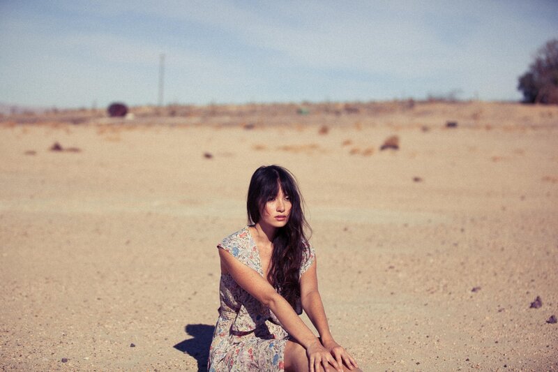 woman in desert landscape