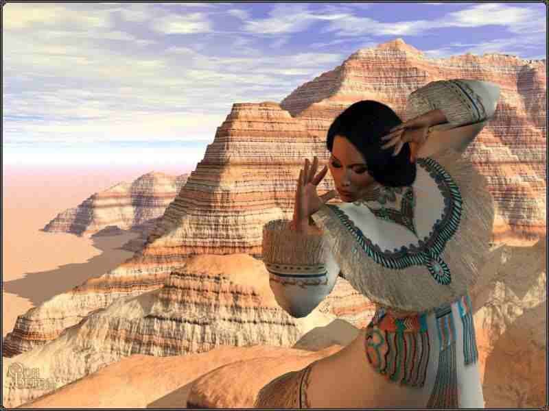 Woman in Desert Landscape — Brown, Serene