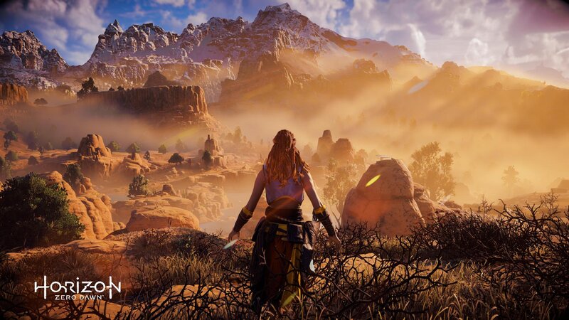 Woman in Desert Landscape — Orange, Serene