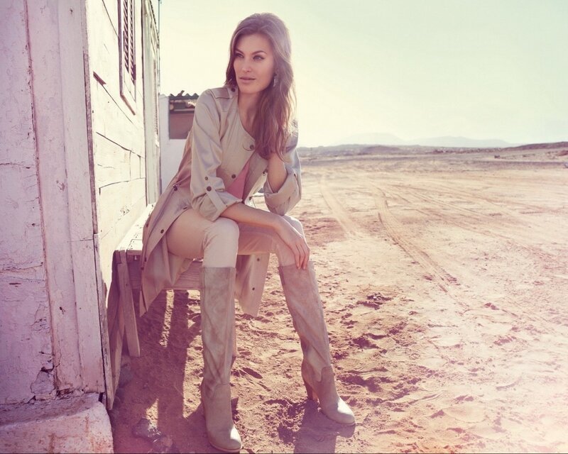 Woman in desert setting