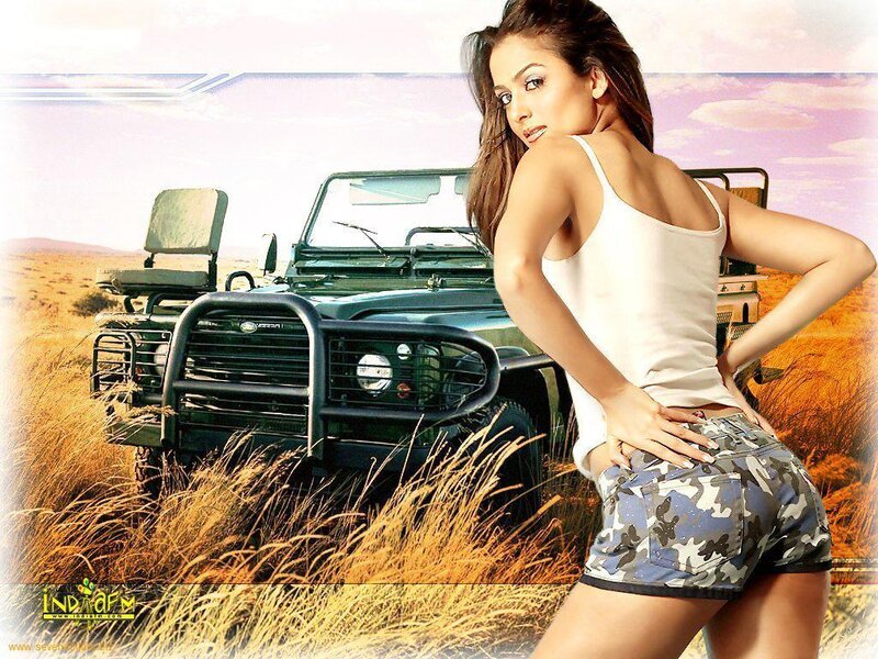 woman in desert with jeep