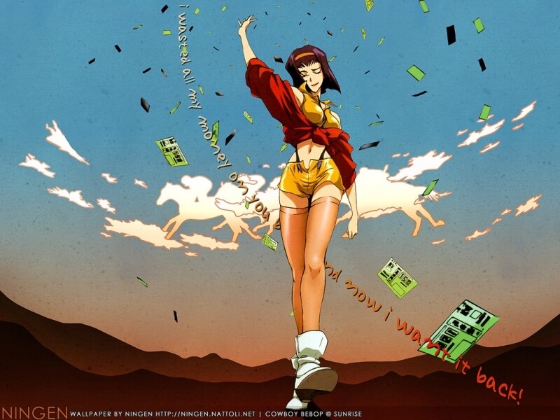 Woman in Desert with Money