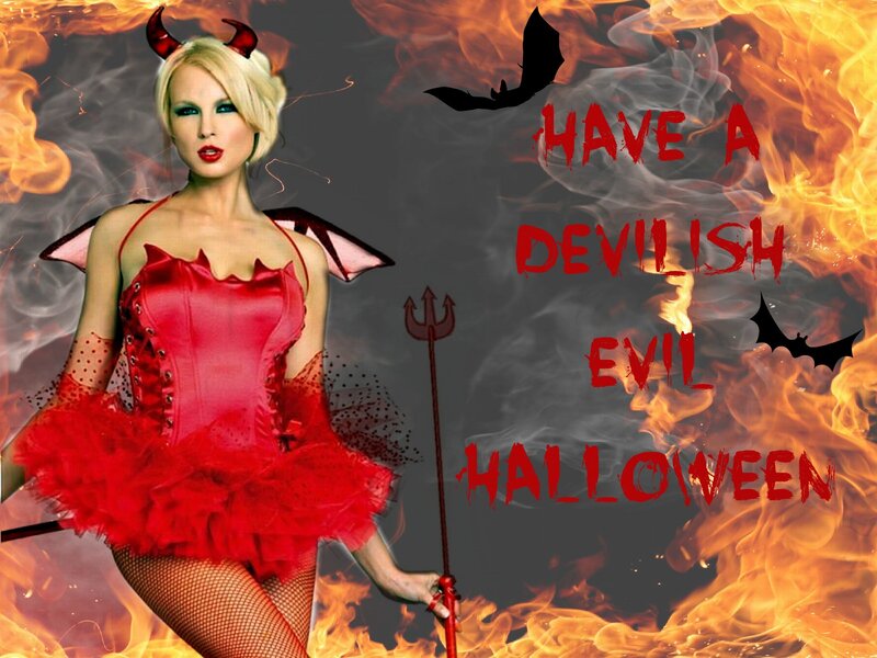 Woman in Devil Costume — Red, Dramatic, Photograph