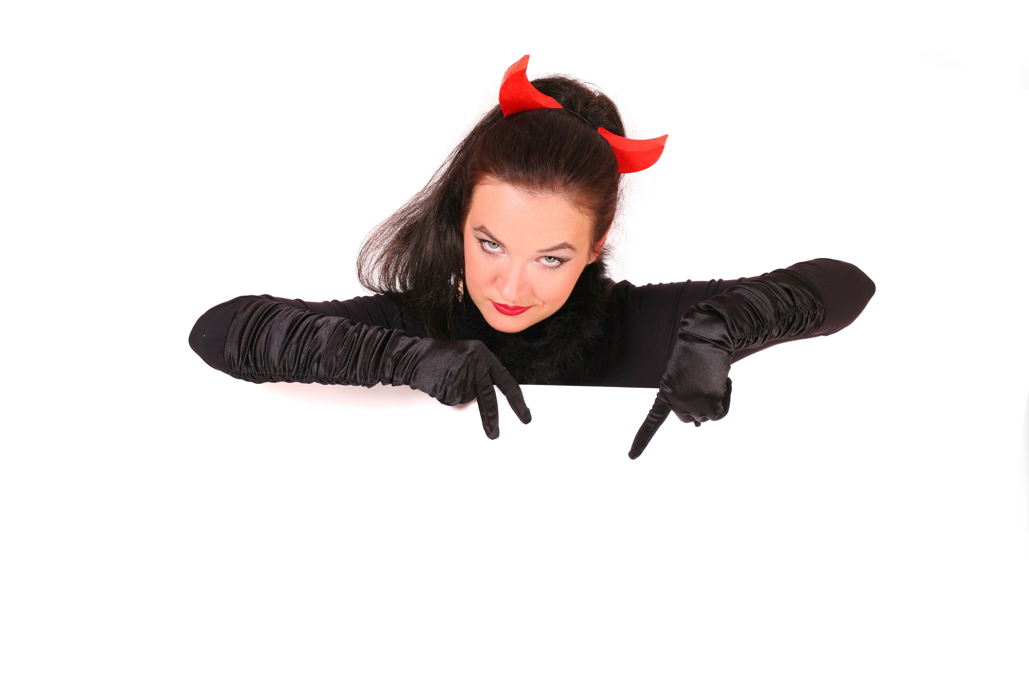 woman in devil costume