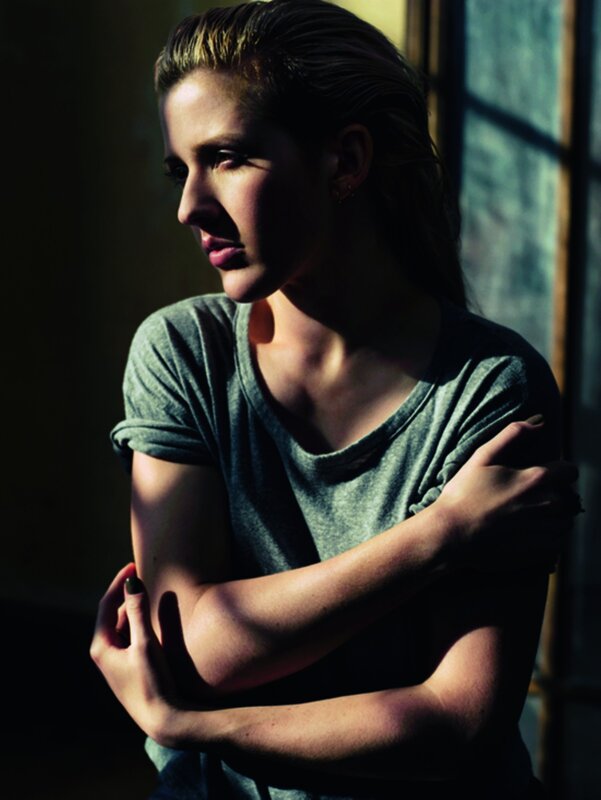 woman in dim light