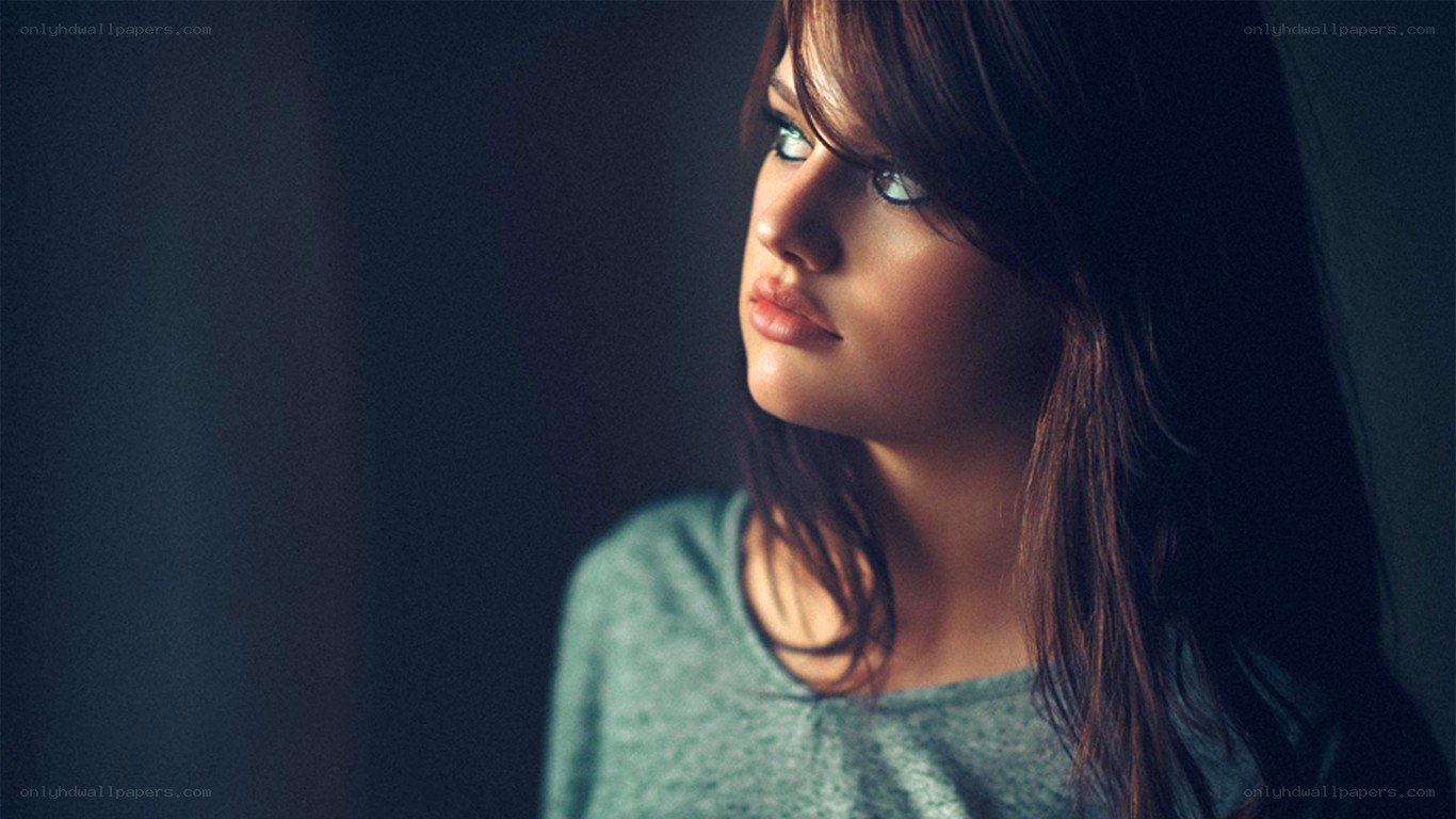 woman in dim light