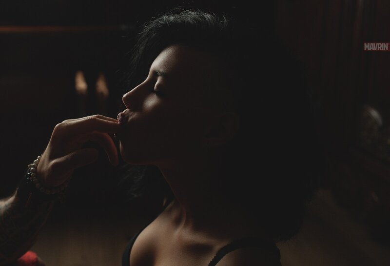 Woman in Dim Light — Black, Dramatic, Night, Photograph, Hand