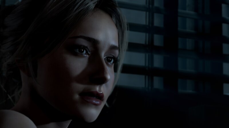 Woman in Dim Light — Black, Serious