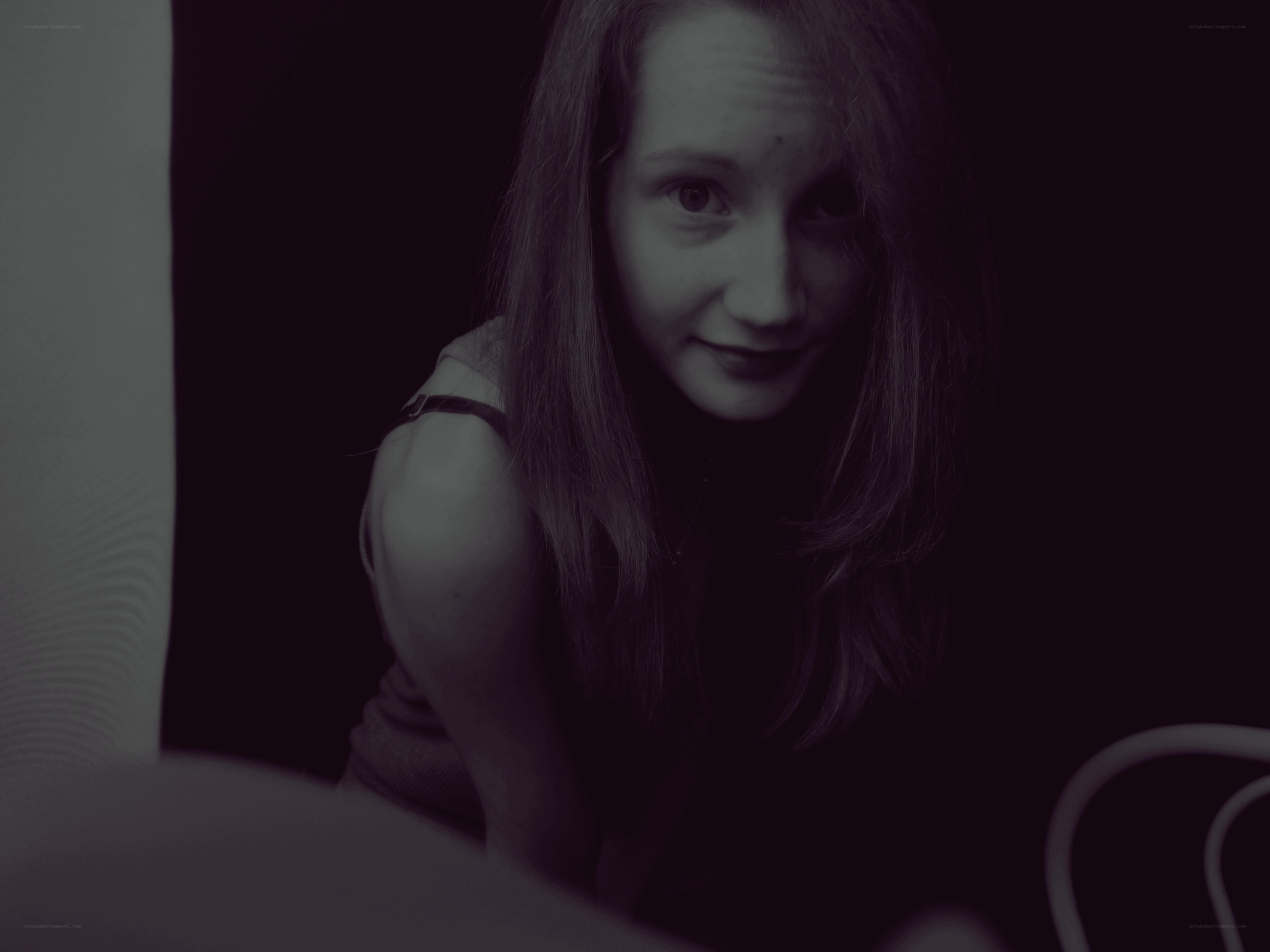 woman in dim lighting