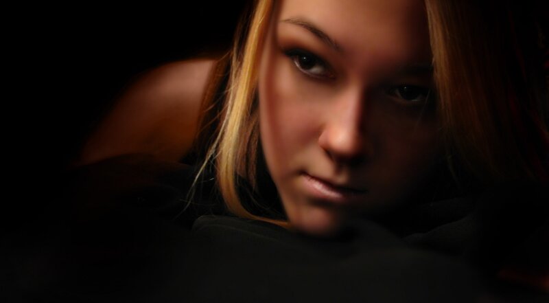 woman in dim lighting