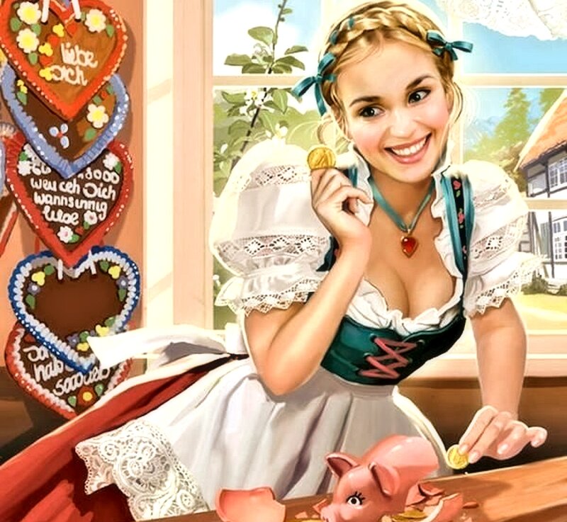 Woman in Dirndl