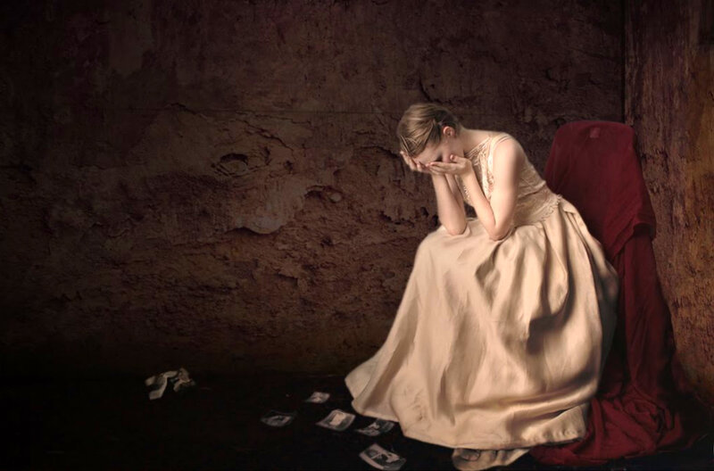 woman in distress on floor