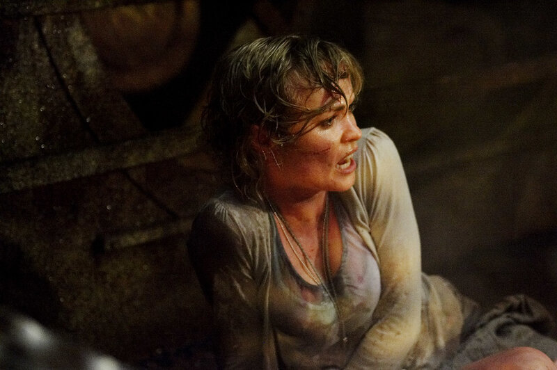 woman in distress underground