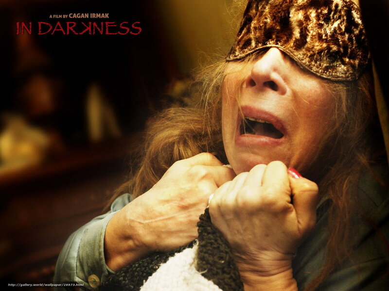 Woman in distress with blindfold